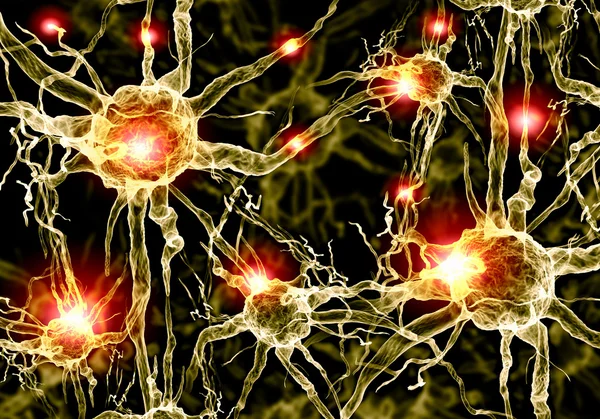 Illustration av en nervcell — Stockfoto