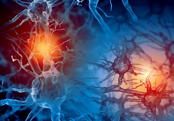 Ілюстрація нервової клітини — стокове фото