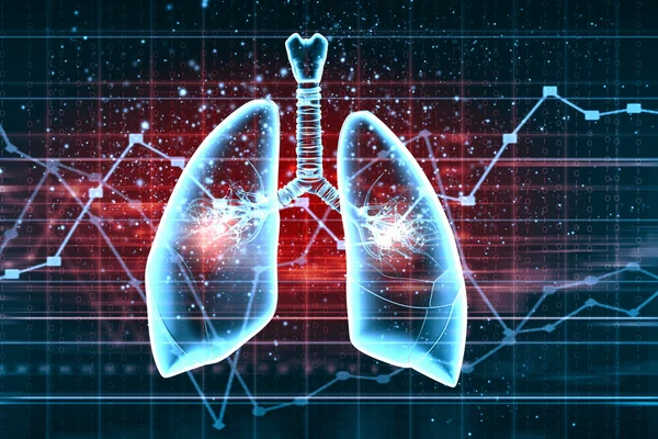 Schematic illustration of human lungs — Stock Photo, Image