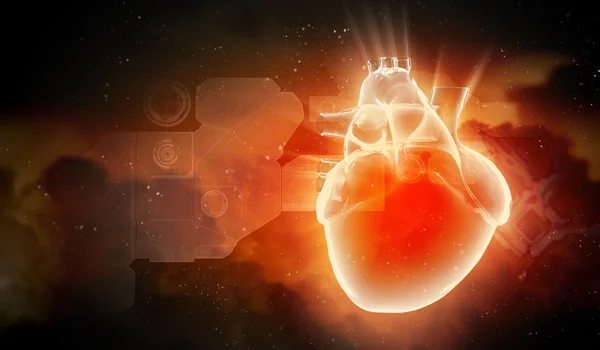 Ludzkie serce bije — Zdjęcie stockowe