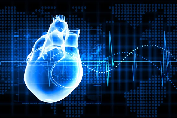 Batimentos cardíacos humanos — Fotografia de Stock