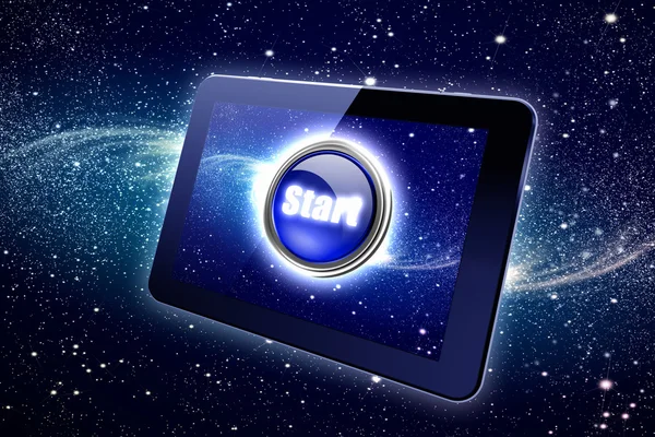 Great tablet with a Start button — Stock Photo, Image