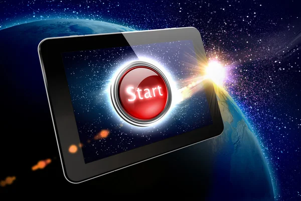 Great tablet with a Start button — Stock Photo, Image