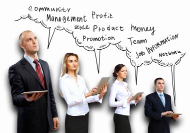 iş adamları takım poz