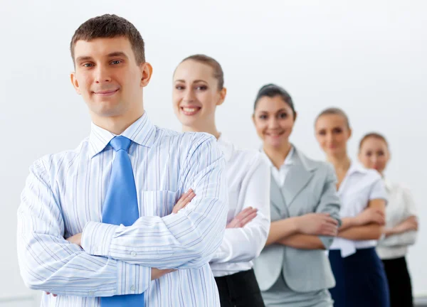 Group of business standing in row — Stock Photo, Image