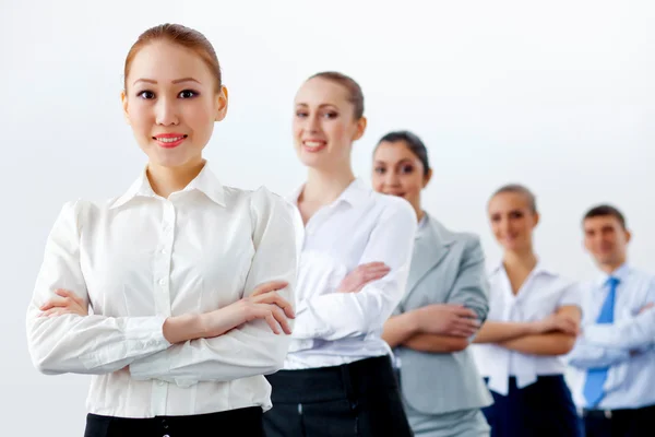 Group of business standing in row — Stock Photo, Image