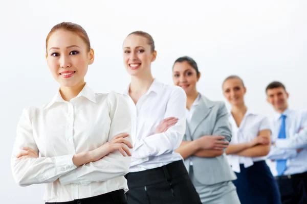 Group of business standing in row — Stock Photo, Image