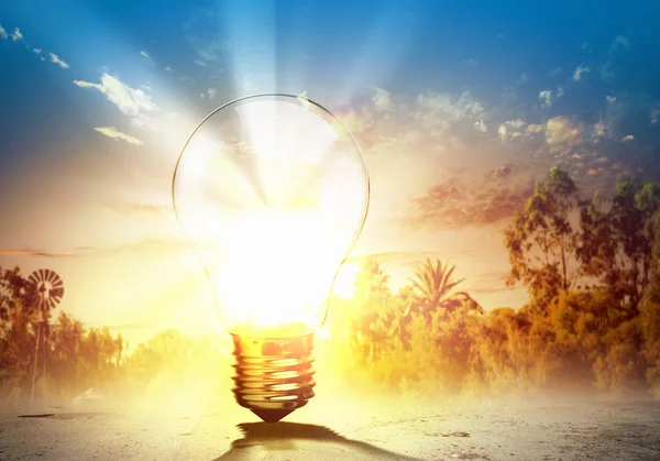 Light bulb and nature — Stock Photo, Image