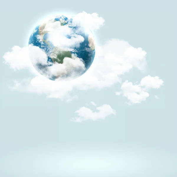 Background image with globe illustration — Stock Photo, Image