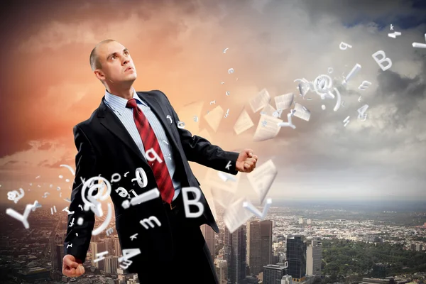 Businessman in anger — Stock Photo, Image