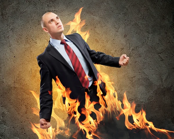 Biznesmen w gniew — Zdjęcie stockowe
