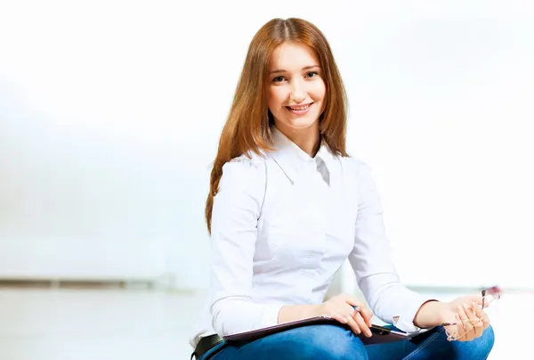 Young woman in casual — Stock Photo, Image
