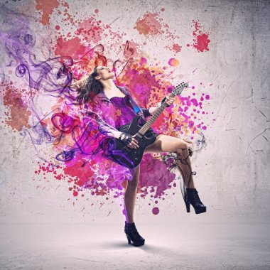 Rock passionate girl