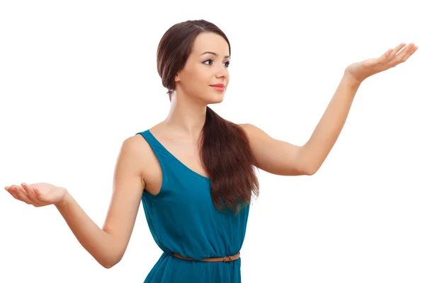 Mujer en vestido azul —  Fotos de Stock