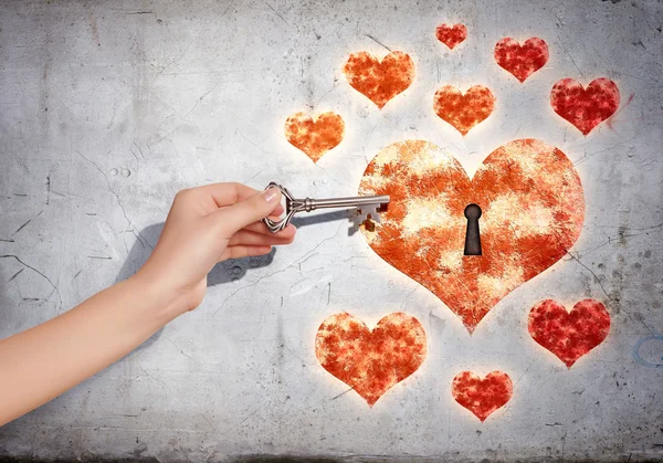 Key to heart — Stock Photo, Image