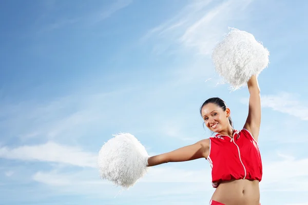 Young female cheerleader — Stock Photo, Image