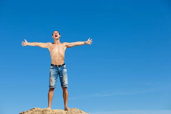 På stranden — Stockfoto