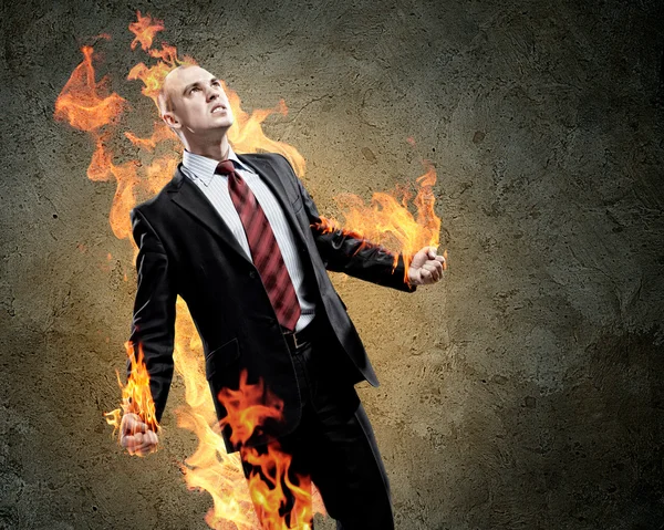 Uomo d'affari in rabbia — Foto Stock