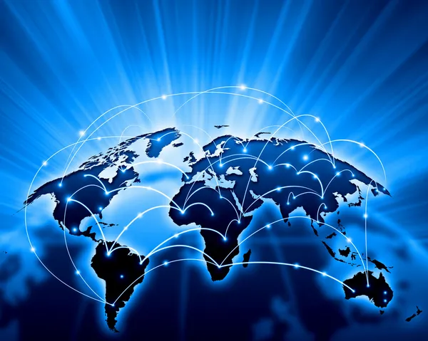 Blue image of globe — Stock Photo, Image