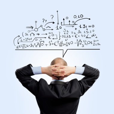 Arkadan görünüş iş adamı