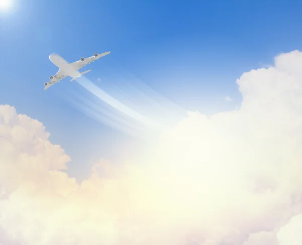 Εικόνα του αεροπλάνο στον ουρανό — Φωτογραφία Αρχείου