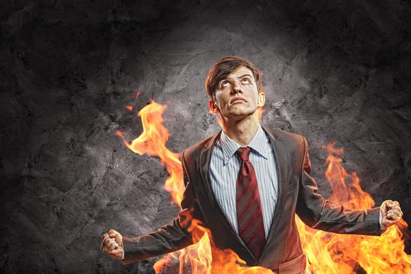 Businessman in anger — Stock Photo, Image