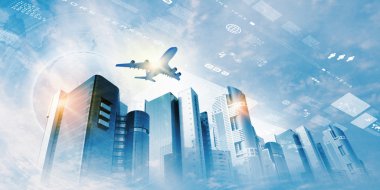 Gökyüzünde bir uçak