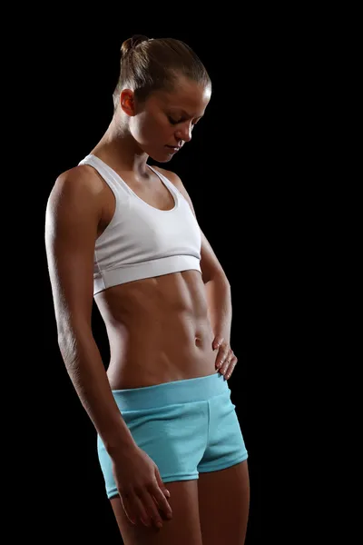 Mulher fitness sorrindo — Fotografia de Stock