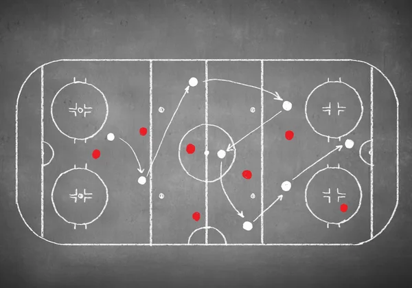 Hockey strategiplan — Stockfoto