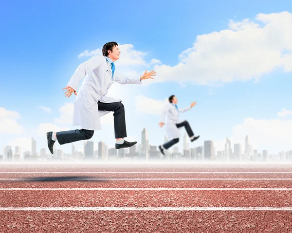 Running doctors — Stock Photo, Image