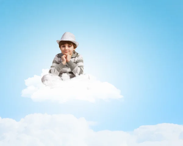 Little boy meditating — Stock Photo, Image