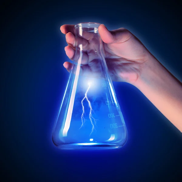 Lightning in test tube — Stock Photo, Image