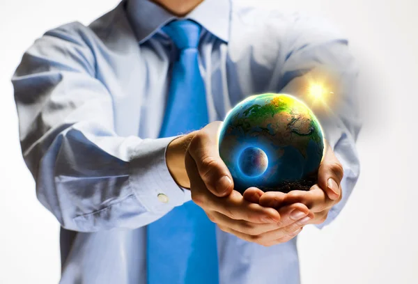 Earth planet in hands — Stock Photo, Image