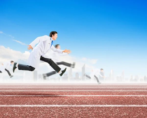 Running doctors — Stock Photo, Image