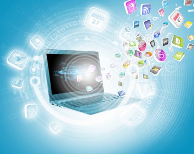 arka plan görüntüsü ile laptop