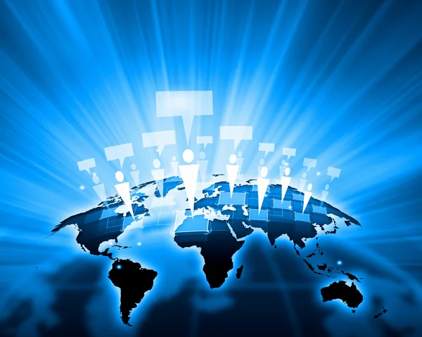 Blue image of globe — Stock Photo, Image