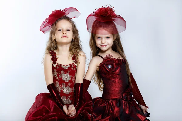 Little girls in beautiful dress — Stock Photo, Image