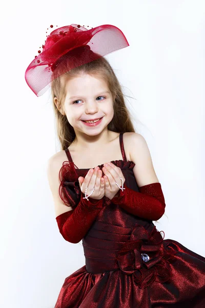 Little girl in beautiful dress — Stock Photo, Image