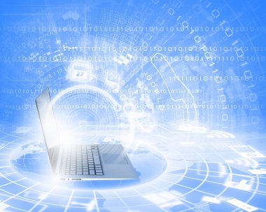 arka plan görüntüsü ile laptop