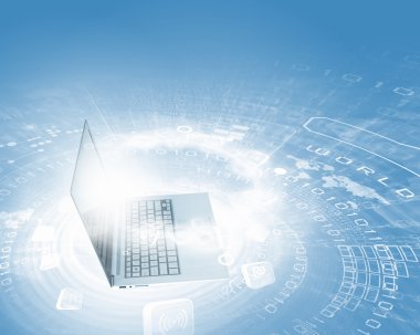 arka plan görüntüsü ile laptop
