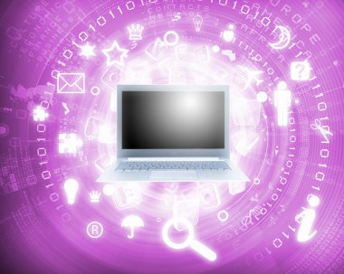 arka plan görüntüsü ile laptop