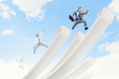 iş adamları atlama