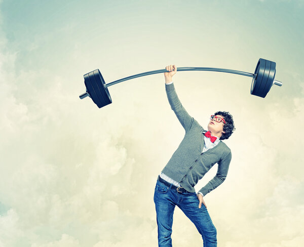 Weight Lifting businessman