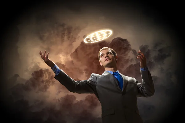 Saint businessman — Stock Photo, Image