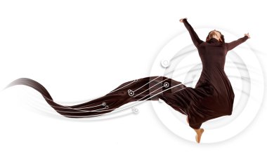renk elbise dancing.collage kız