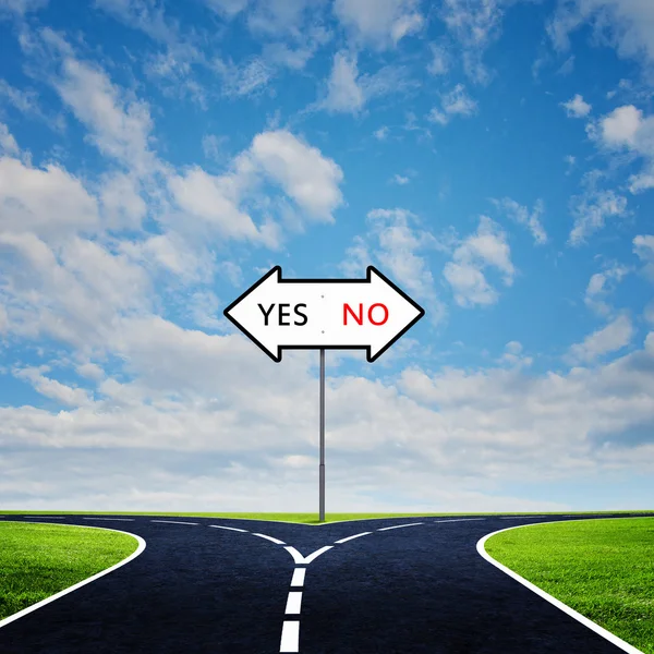 Cross road with sign — Stock Photo, Image