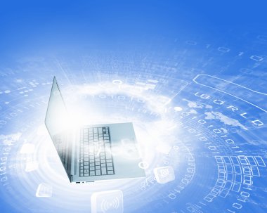 arka plan görüntüsü ile laptop