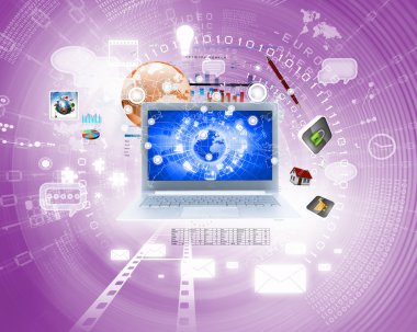 arka plan görüntüsü ile laptop