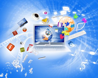 arka plan görüntüsü ile laptop