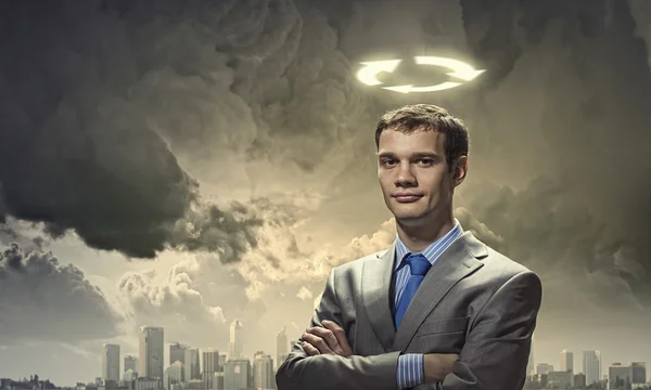 Saint businessman — Stock Photo, Image